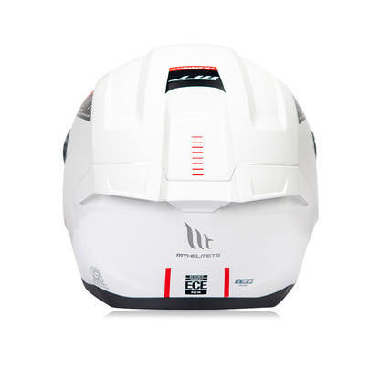 Hummer Solid A0 - Motorcycle Riding Helmet (Gloss White)