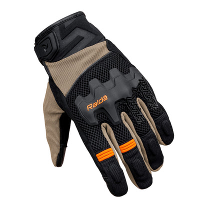 Drift - All Terrain Motorcycle Riding Gloves (Khaki/Orange)