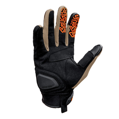 Drift - All Terrain Motorcycle Riding Gloves (Khaki/Orange)