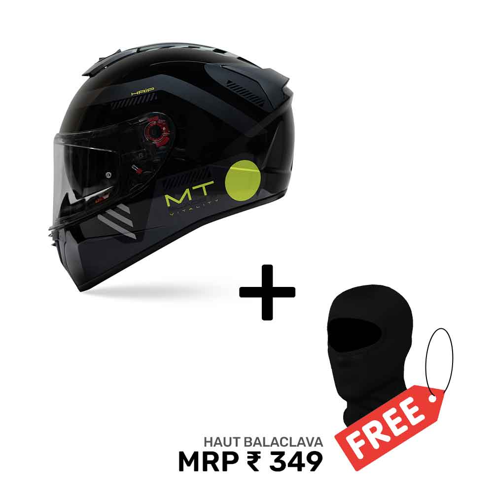 Blade 2 Sv Vitality B3 - Motorcycle Riding Helmet (Fluor Gloss) + Balaclava