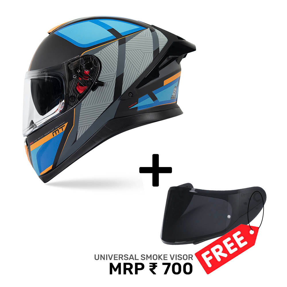 Thunder 3 Sv (Spoiler) Nova B2 - Motorcycle Riding Helmet + Visor (Matt)