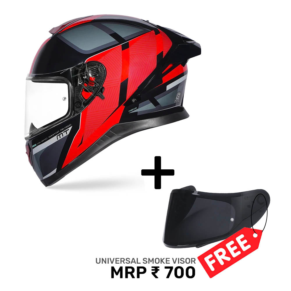 Thunder 3 Sv Pro (Spoiler) Nova B5 - Motorcycle Riding Helmet + Visor (Matt)