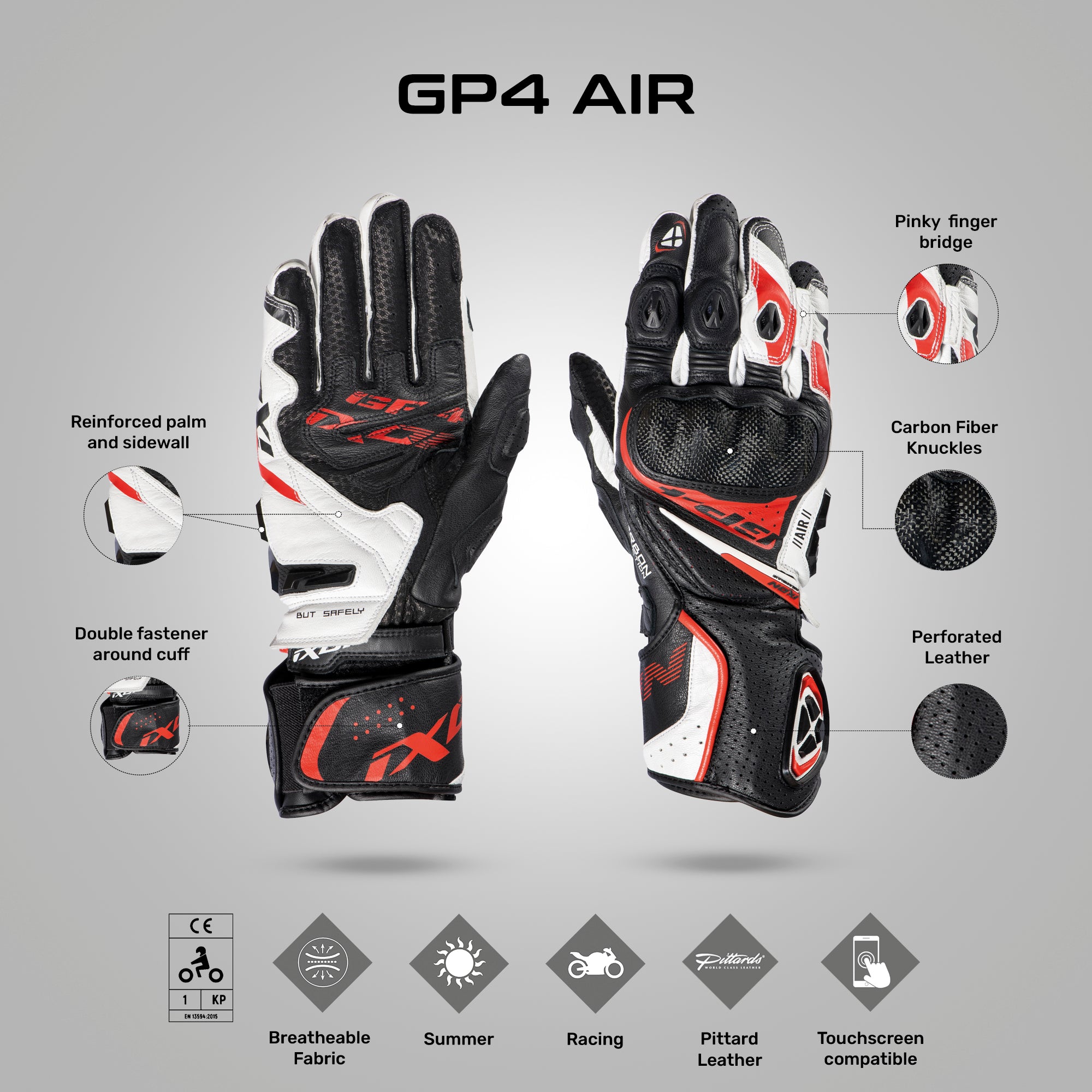 GP4 Air - Full Guantlet Racing Gloves – ReiseMoto
