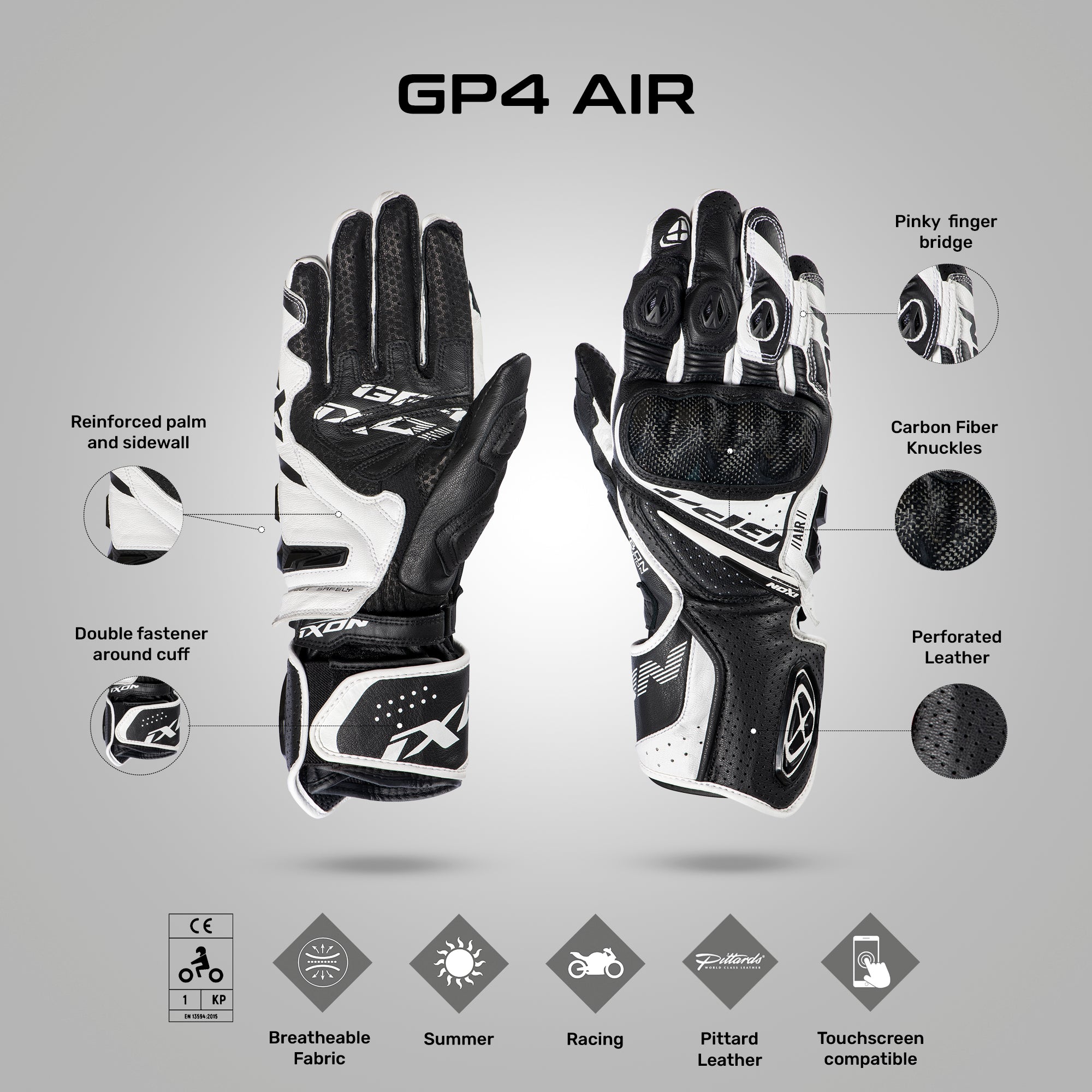 GP4 Air - Full Guantlet Racing Gloves – ReiseMoto