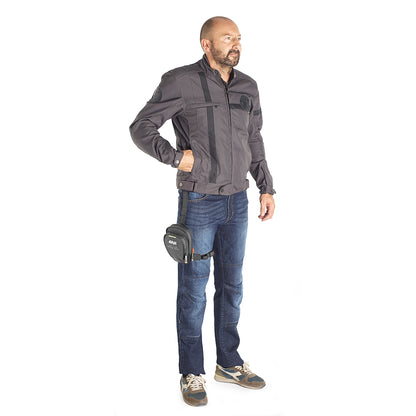 EA139 - 1L - Leg Bag for Motorcyclists (Black)