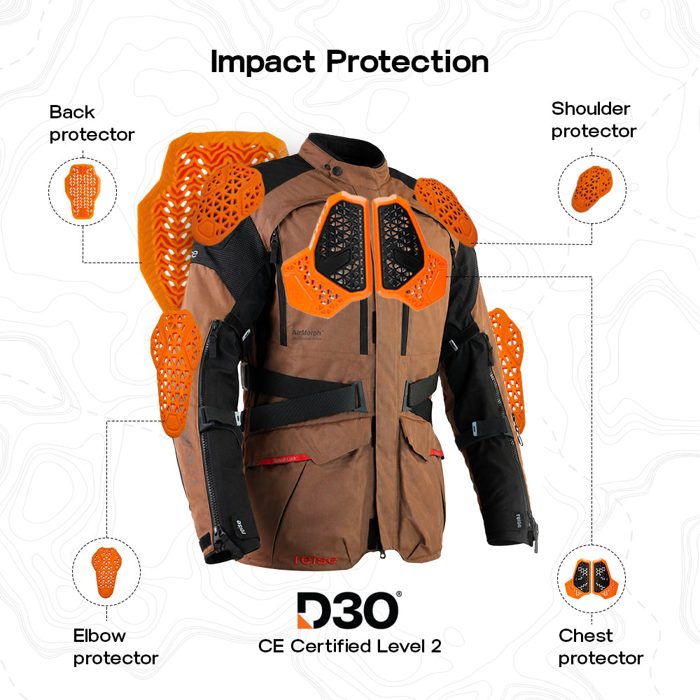 Traverse - Motorcycle Adventure Touring Jacket (Bison) – ReiseMoto