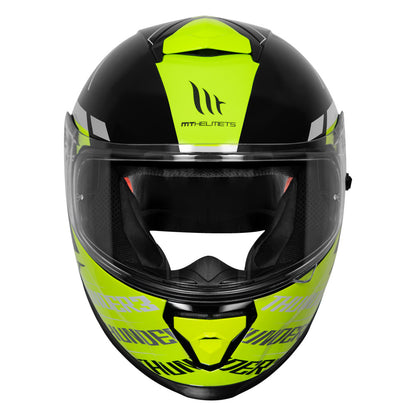 Thunder 3 SV Pro Damer - Motorcycle Riding Helmet (Gloss Black/ Fluor Yellow)