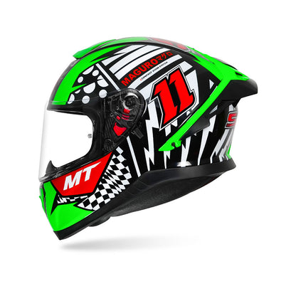 Thunder 3 SV Pro Sergio Garcia - Motorcycle Riding Helmet (Gloss Green/White)