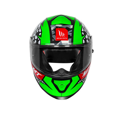 Thunder 3 SV Pro Sergio Garcia - Motorcycle Riding Helmet (Gloss Green/White)
