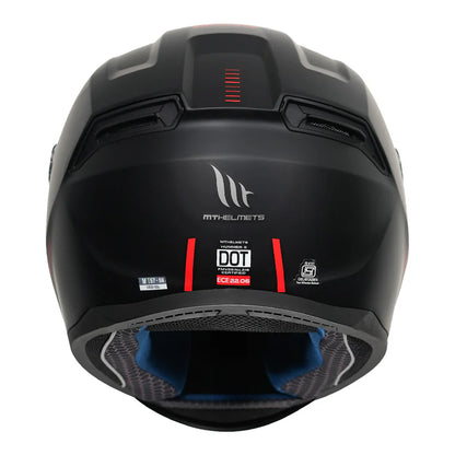 Hummer Solid A1 - Motorcycle Riding Helmet (Matt Black/Red)