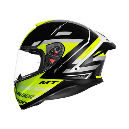 Thunder 3 SV Pro Damer - Motorcycle Riding Helmet (Gloss Black/ Fluor Yellow)