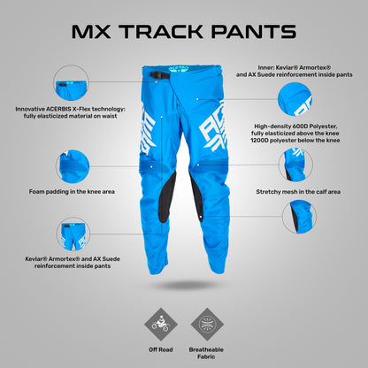 MX Track - Off Road Motorcycle Riding Pants (Blue)