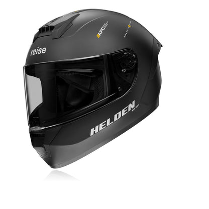Helden - Motorcycle Riding Helmet (Solid Black Matte)