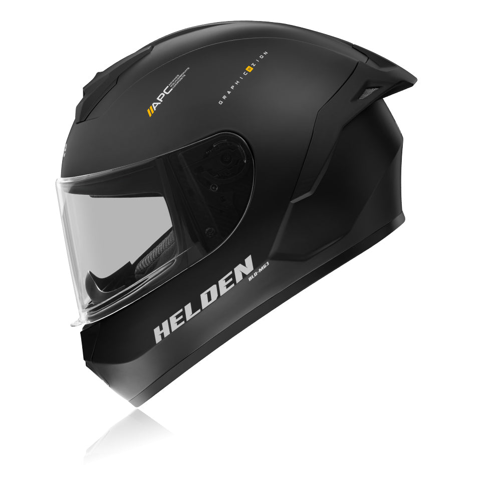 Helden Helmet - Solid Black Matte