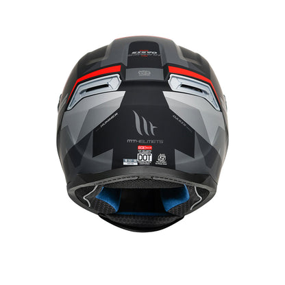 Hummer B Oasis A1 - Motorcycle Riding Helmet (Matt Black/Grey)