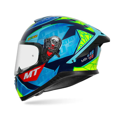 Thunder 3 Pro Diogo Moreria - Motorcycle Riding Helmet (Gloss Fluor Blue/Fluor Yellow)