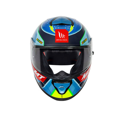 Thunder 3 Pro Diogo Moreria - Motorcycle Riding Helmet (Gloss Fluor Blue/Fluor Yellow)