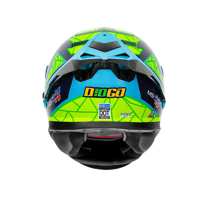 Thunder 3 Pro Diogo Moreria - Motorcycle Riding Helmet (Gloss Fluor Blue/Fluor Yellow)
