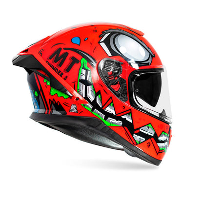 Thunder 3 SV Pro Creature - Motorcycle Riding Helmet (Red/Green)