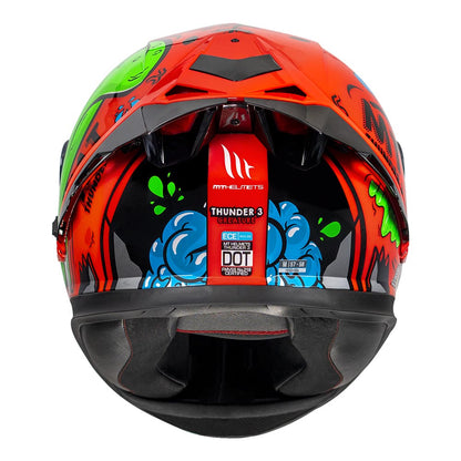 Thunder 3 SV Pro Creature - Motorcycle Riding Helmet (Red/Green)