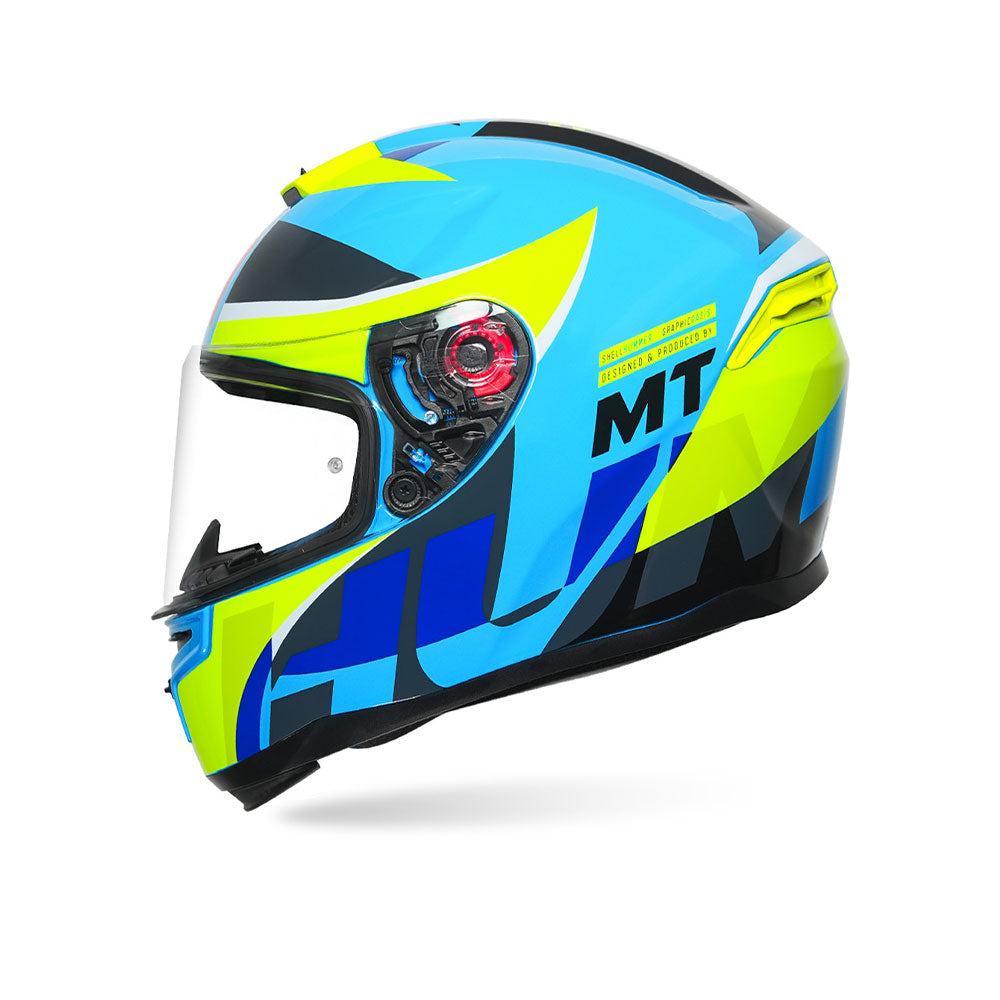 Hummer Oasis - Motorcycle Riding Helmet (Fluor Blue/Fluor Yellow)