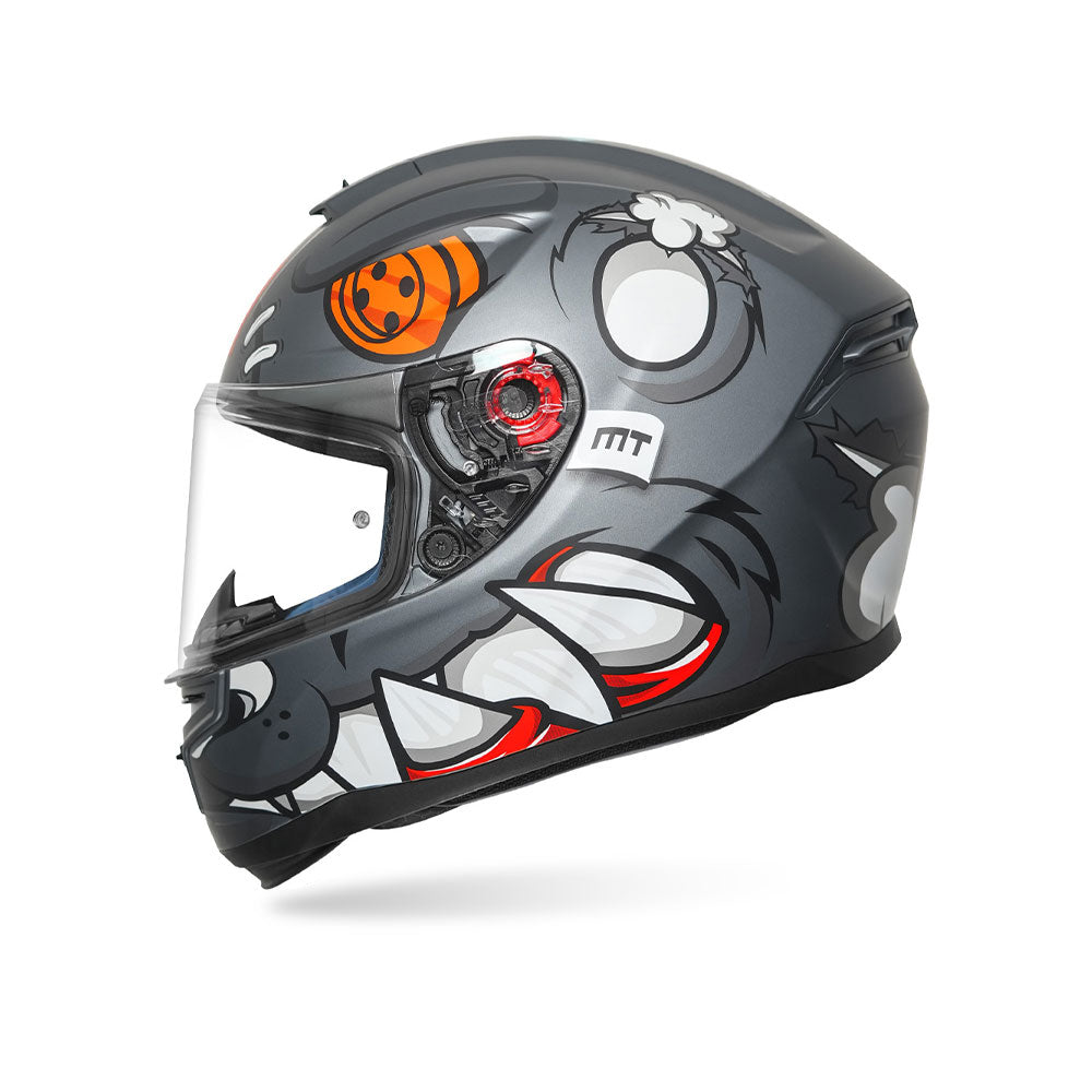 Hummer Teedy - Motorcycle Riding Helmet (Matt Grey)