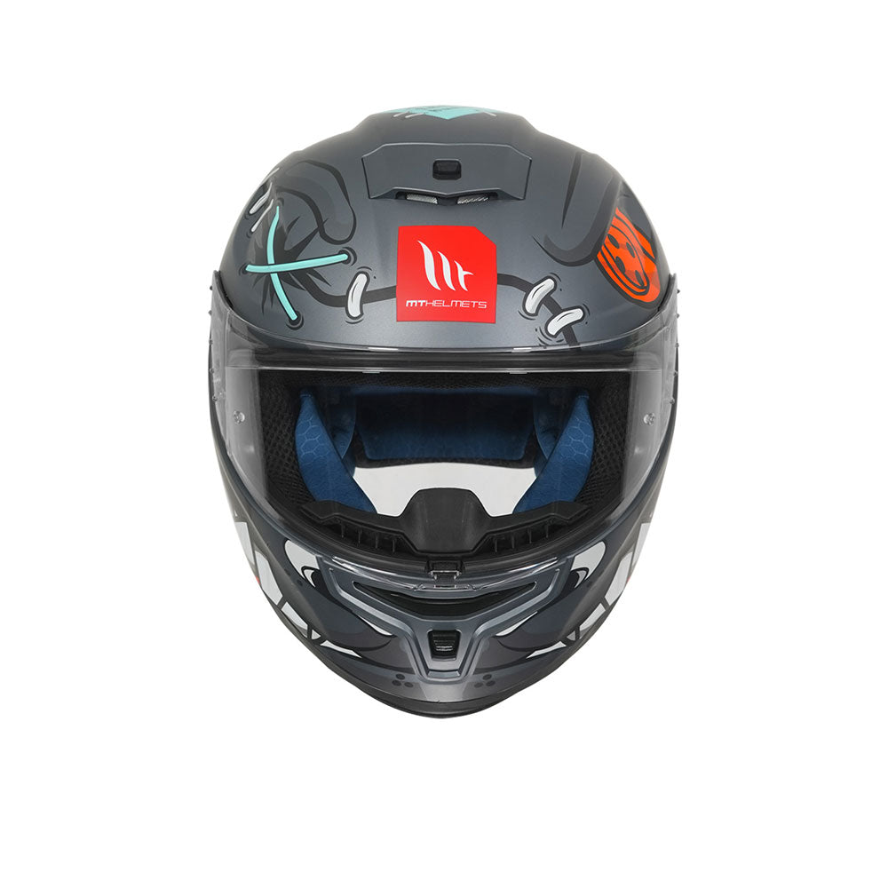 Hummer Teedy - Motorcycle Riding Helmet (Matt Grey)