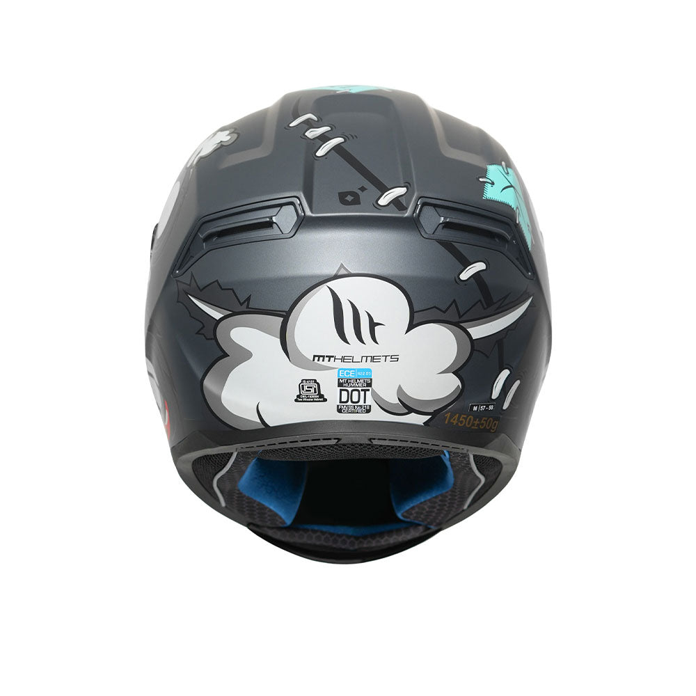 Hummer Teedy - Motorcycle Riding Helmet (Matt Grey)
