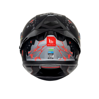 Thunder 3 SV Pro Yarn - Motorcycle Riding Helmet (Matt Black/Yellow/Red)