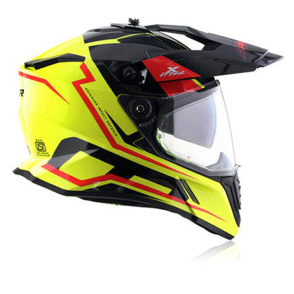 X-Cross Flagstaff - Dual Visor Off Road Riding Helmet (Neon Yellow/Black)