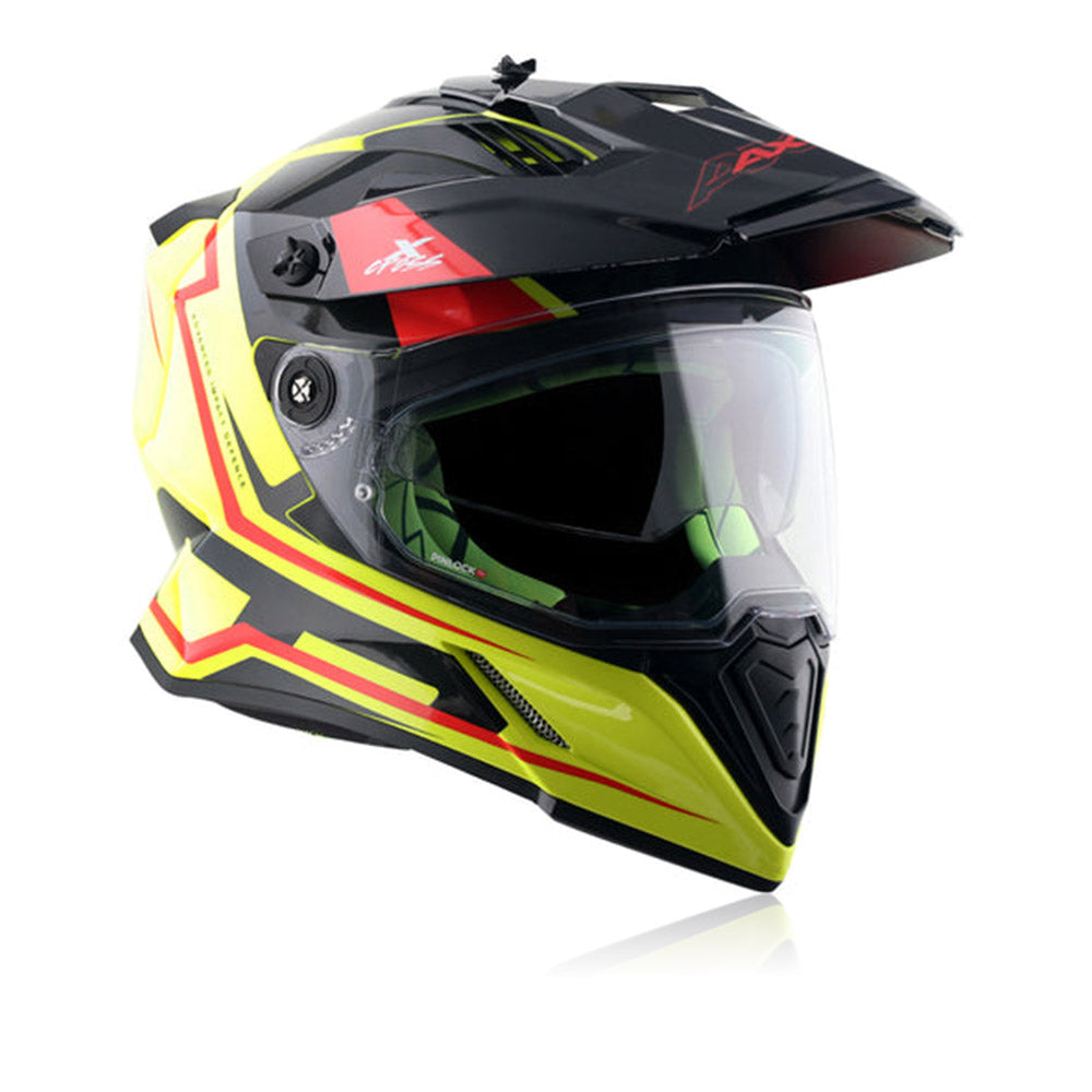 X-Cross Flagstaff - Dual Visor Off Road Riding Helmet (Neon Yellow/Black)
