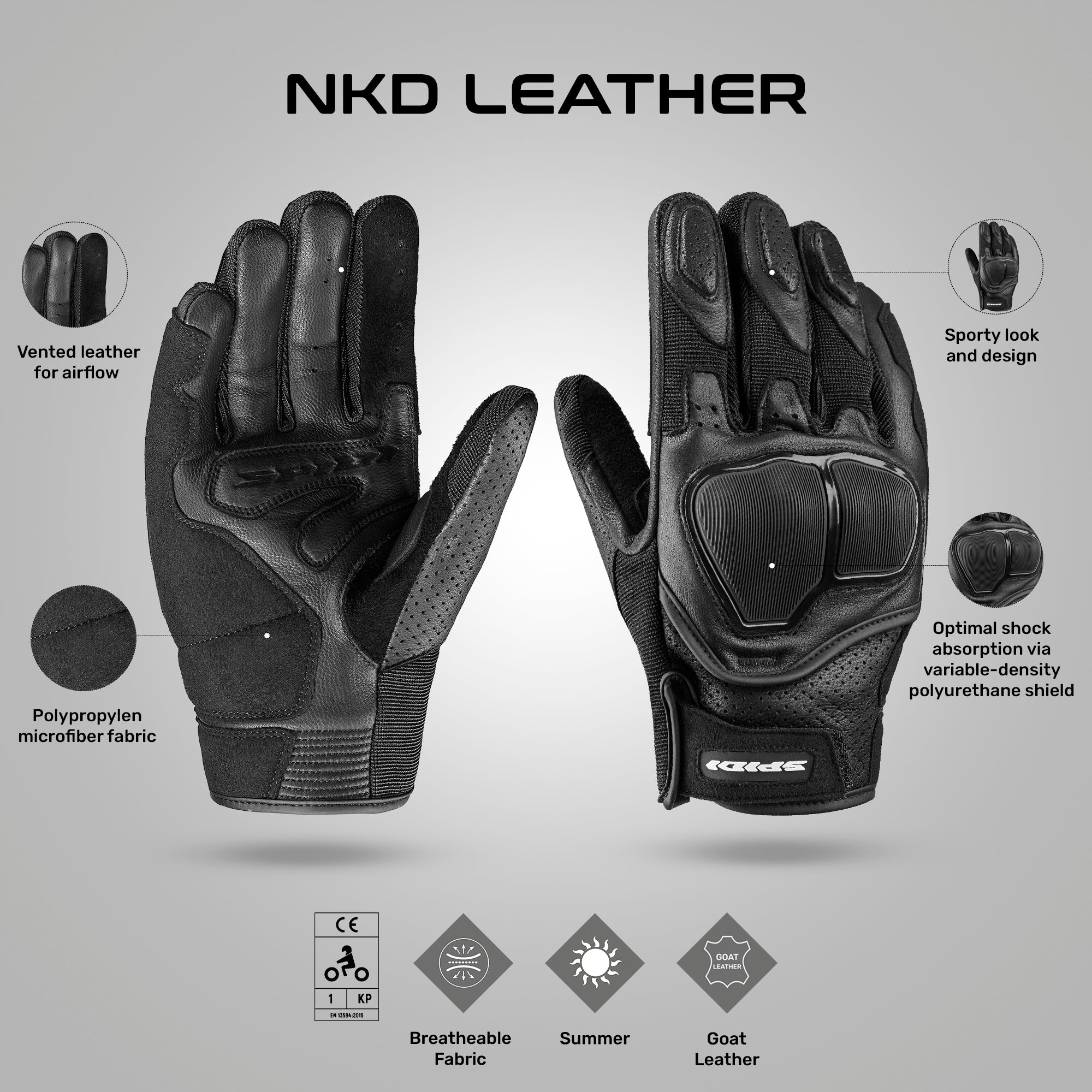 NK-D - Leather Motorcycle Riding Gloves – ReiseMoto