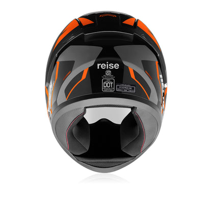 Helden Helmet - Orange / Black Gloss