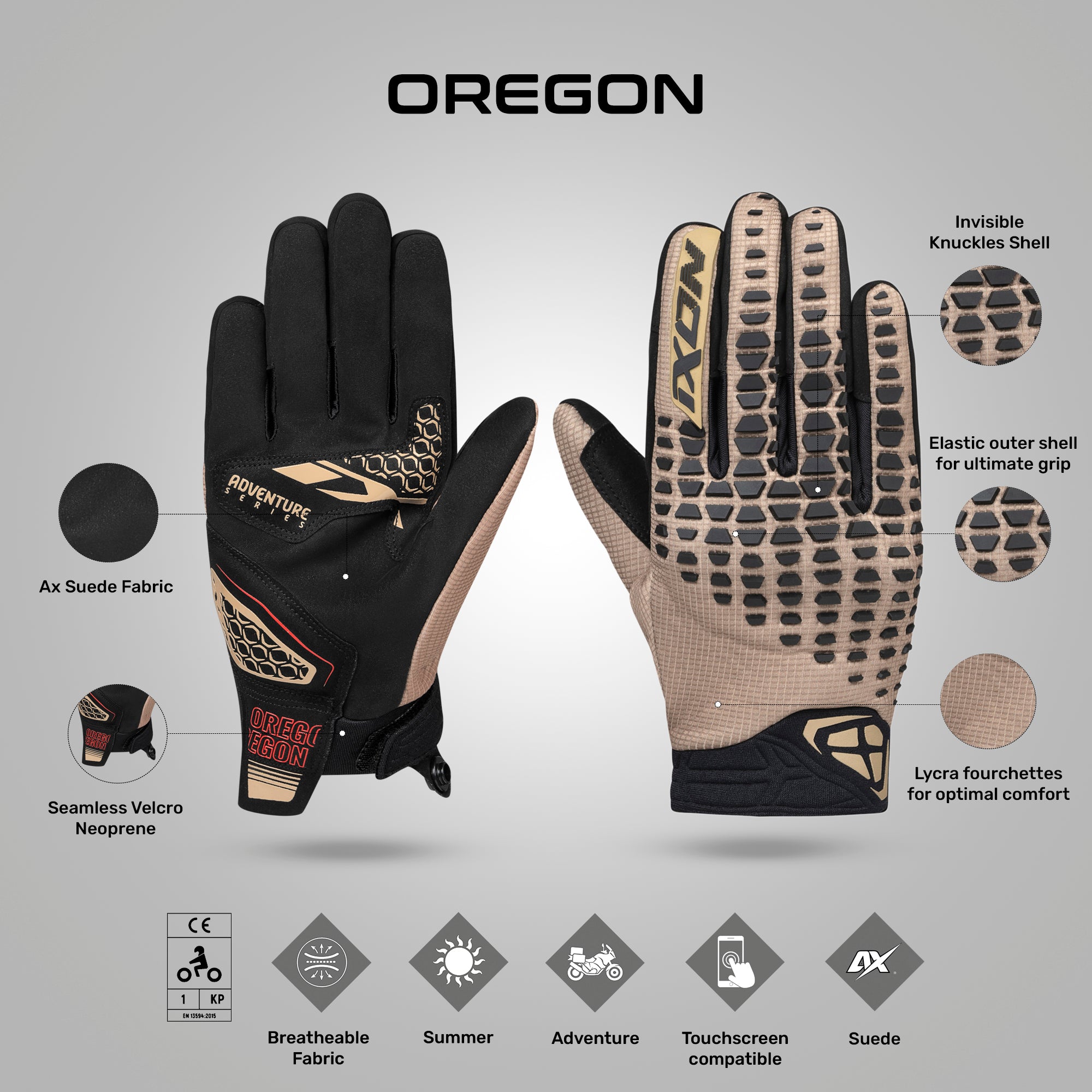 Oregon - Ultra Light Adventure Touring Gloves