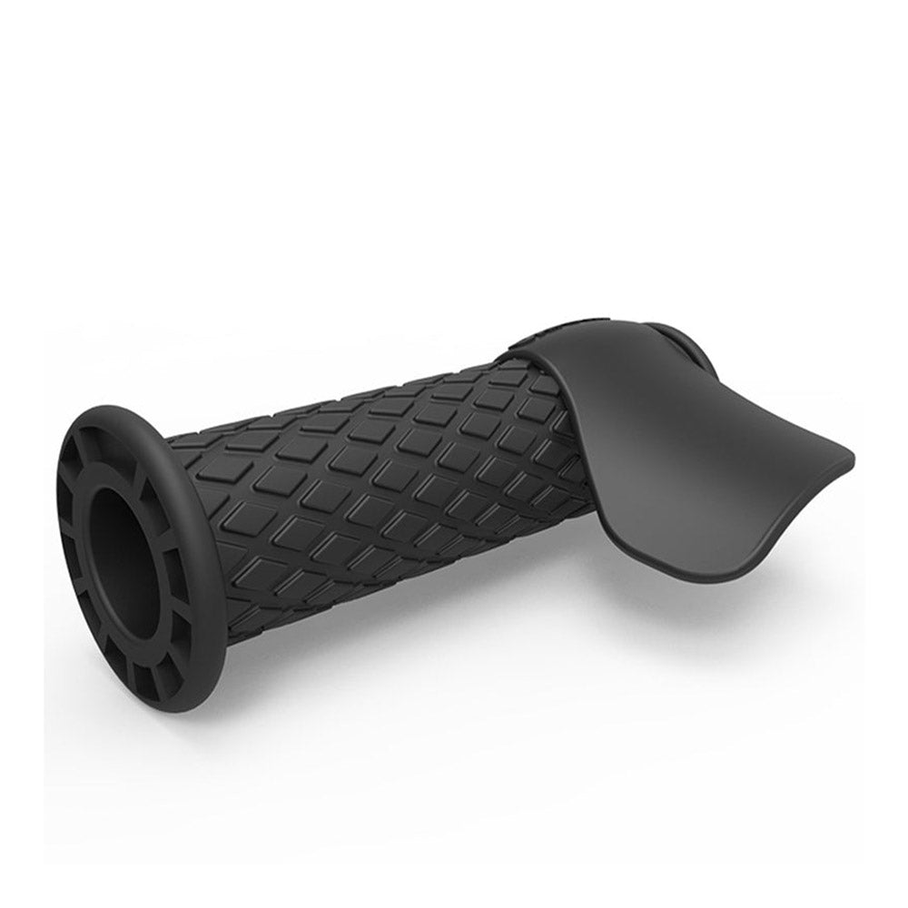 Black rubber throttle assist with diamond texture, curved handle cover, open end