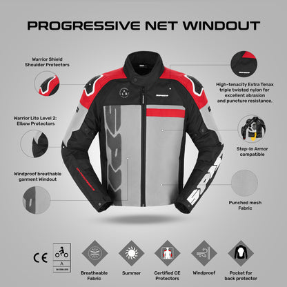 Progressive Net Windout Jacket - Red