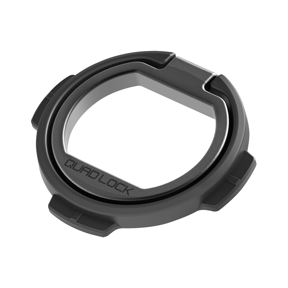 Black phone ring stand with hinge base and anti-slip grip