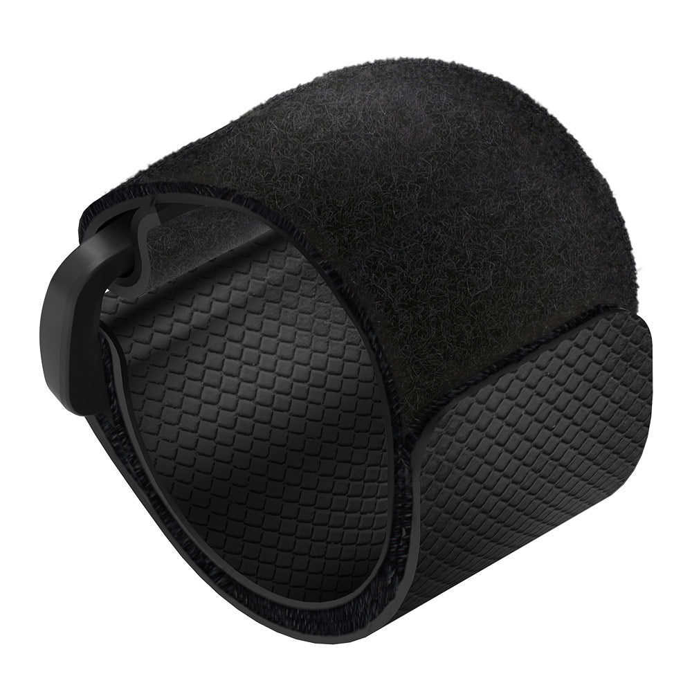 Black replacement armband strap with textured padding and adjustable loop