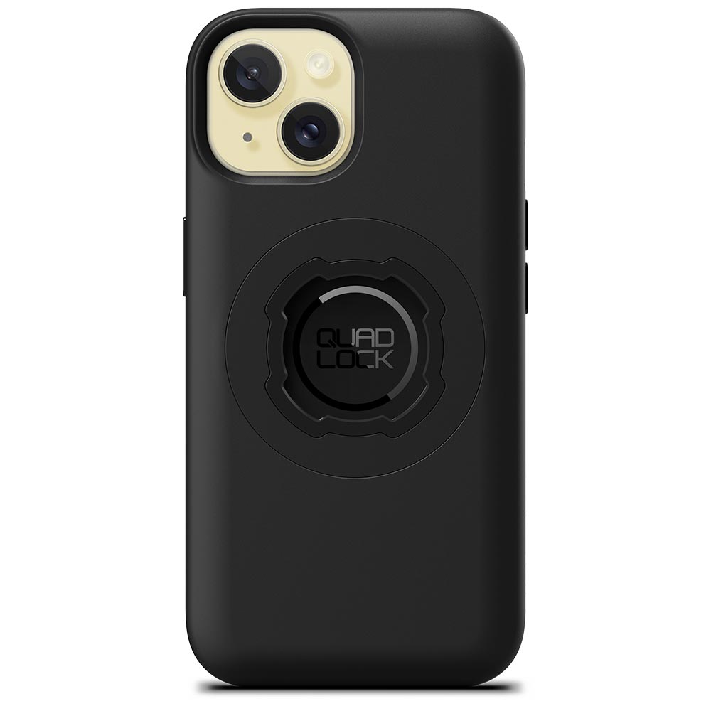 Black MAG case for iPhone 15 with MAGLOCK circle on back and camera cutouts