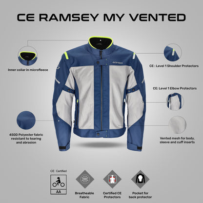 Ramsey My Vented Jacket - Blue/Yellow