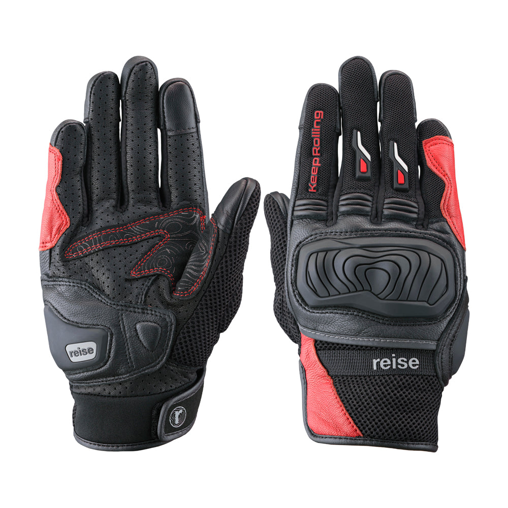 Austra - Urban Motorcycle Riding Gloves (Red)