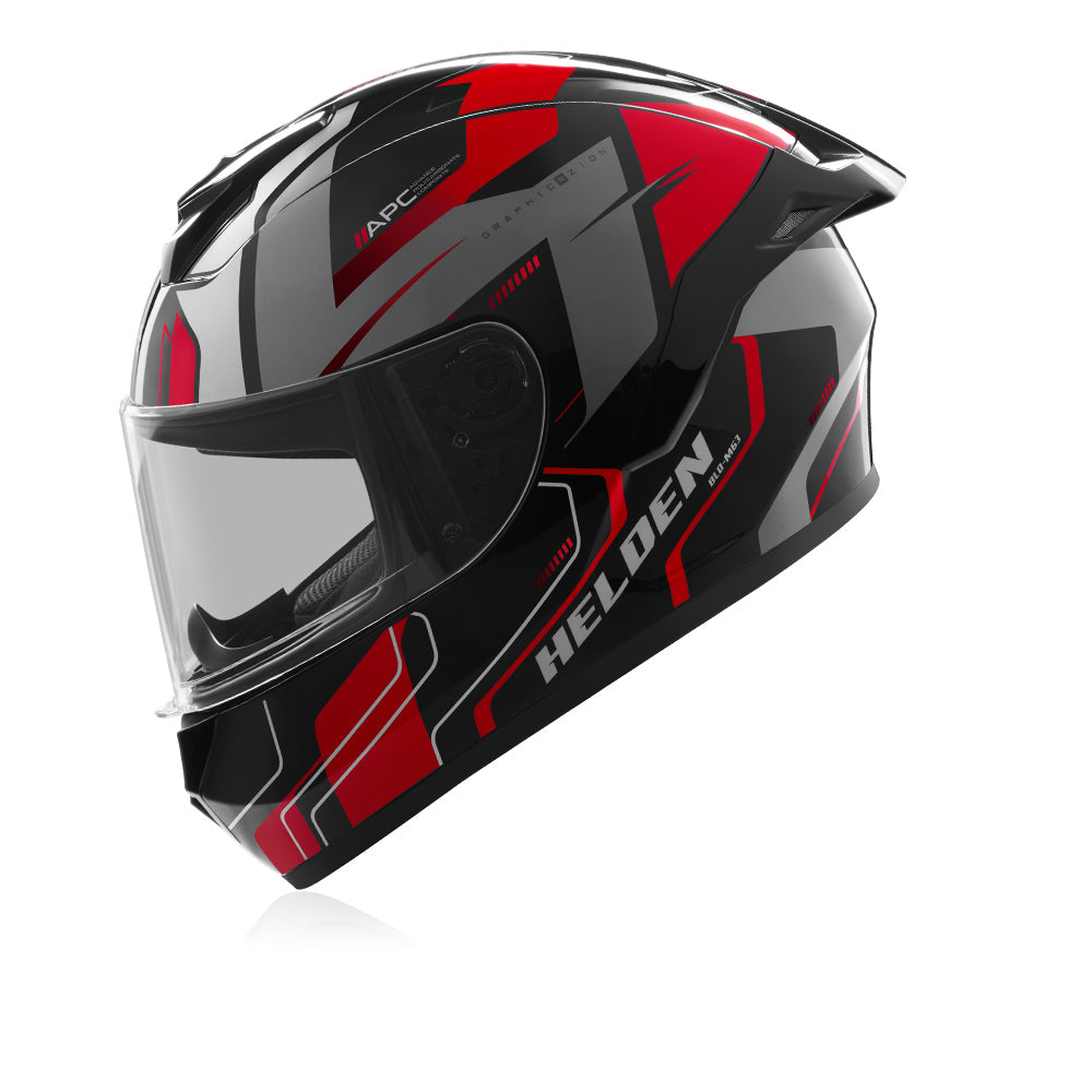Helden Helmet - Red / Black Gloss