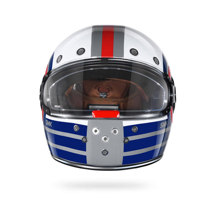 Retro Ranko - Motorcycle Riding Helmet (Gloss Grey)