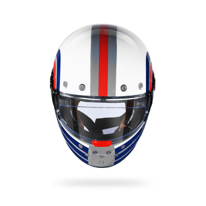 Retro Ranko - Motorcycle Riding Helmet (Gloss Grey)