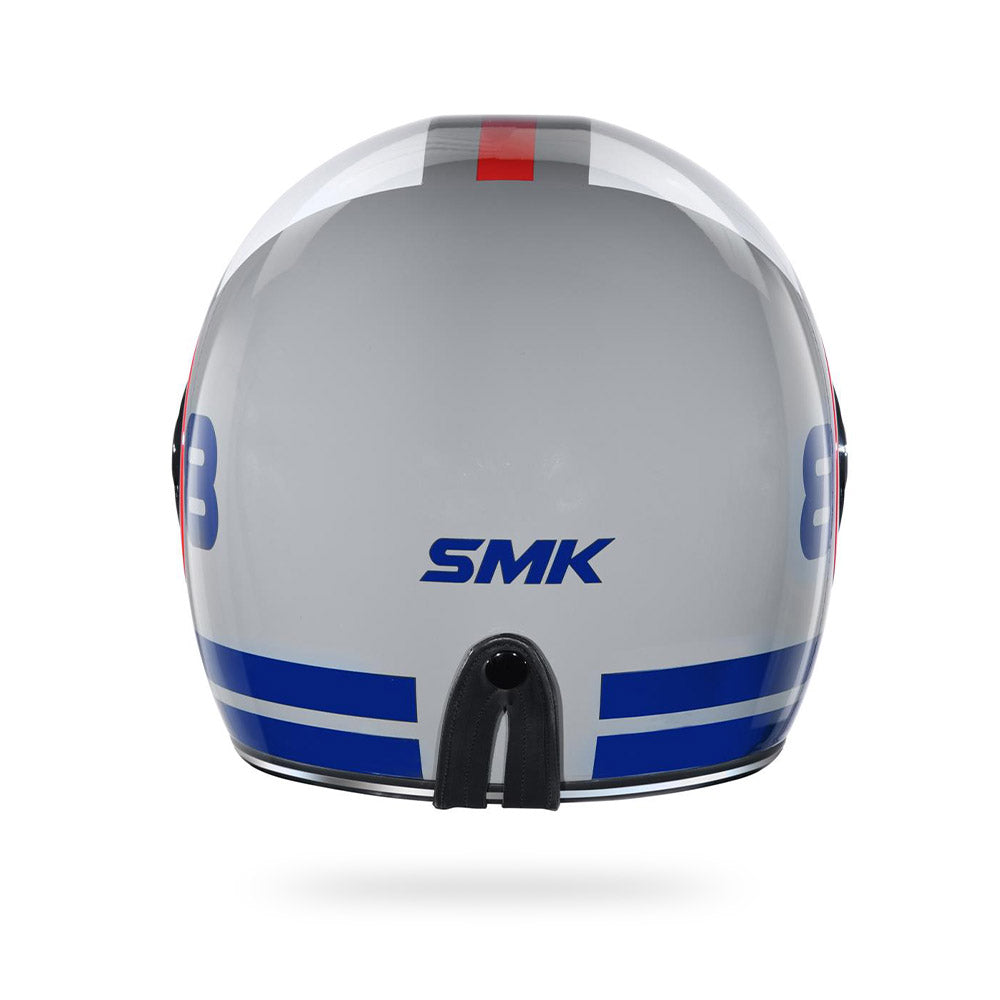 Retro Ranko - Motorcycle Riding Helmet (Gloss Grey)