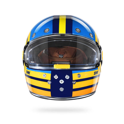 Retro Ranko - Motorcycle Riding Helmet (Gloss Yellow)