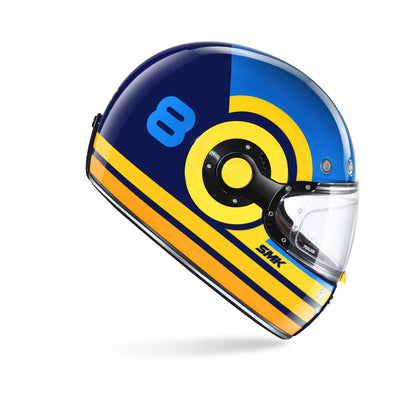 Retro Ranko - Motorcycle Riding Helmet (Gloss Yellow)