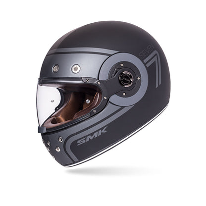 Retro Seven - Motorcycle Riding Helmet (Matt Black)