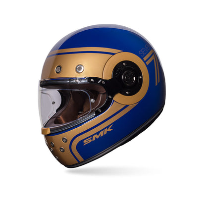 Retro Seven - Motorcycle Riding Helmet (Matt Blue)