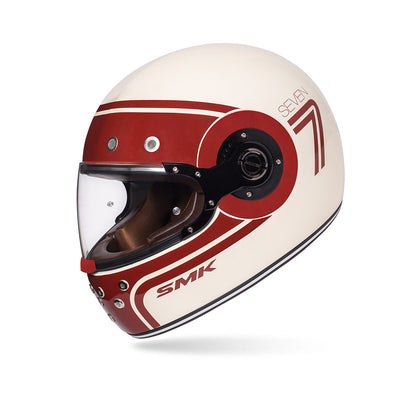 Retro Seven - Motorcycle Riding Helmet (Gloss White)